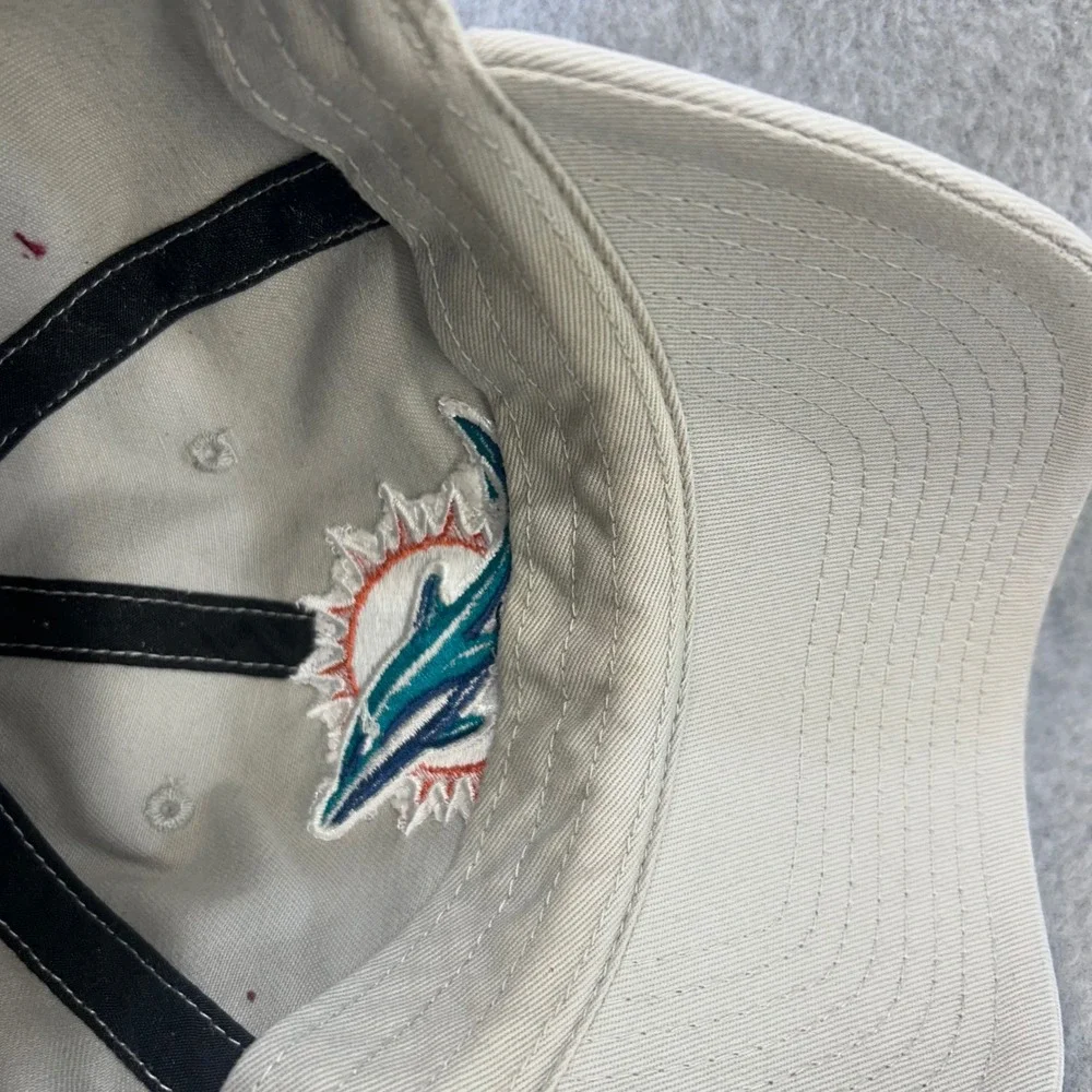 Miami Dolphins Logo Mens Gray NFL Team Apparel Baseball Hat Adjustable OSFM